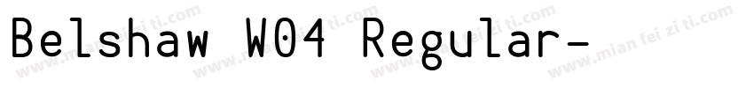 Belshaw W04 Regular字体转换